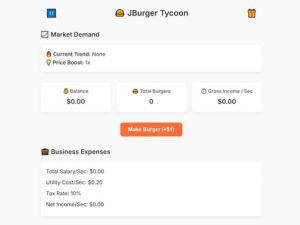 لعبة JBURGER TYCOON على الانترنت