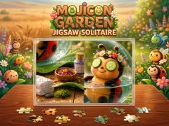 لعبة Mojicon Garden Jigsaw Solitaire! على الانترنت
