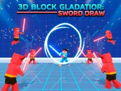 لعبة 3D Block Gladiator: Sword Draw على الانترنت