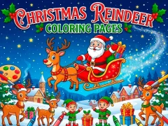 لعبة Christmas Reindeer Coloring Pages على الانترنت