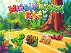 لعبة Wiggly Worm Race على الانترنت