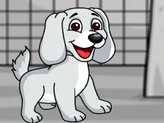 لعبة Rescue the White Puppy from Cage على الانترنت
