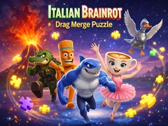 لعبة Italian Brainrot Drag Merge Puzzle على الانترنت