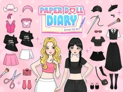لعبة Paper Doll Diary: Dress Up DIY على الانترنت