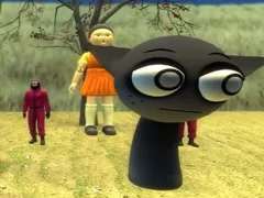 لعبة Squid Game Sprunki Hide على الانترنت