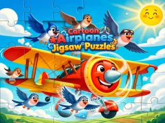 لعبة Cartoon Airplanes: Jigsaw Puzzles على الانترنت