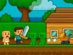 لعبة Baby Noob Help! Steve على الانترنت