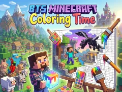 لعبة BTS Minecraft Coloring Time على الانترنت