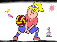 لعبة Volleyball Fun Coloring على الانترنت