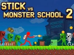 لعبة Stick vs Monster School 2 على الانترنت