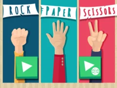 لعبة Rock Paper Scissors على الانترنت