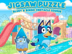 لعبة Jigsaw Puzzle: Bluey & Bingo Obstacle Course على الانترنت