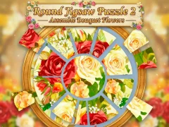 لعبة Round jigsaw Puzzle 2 - Assemble Bouquet flowers على الانترنت