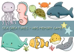 لعبة Kids Memory Sea Creatures على الانترنت