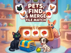 لعبة Pets, Find and Merge Tile Match على الانترنت