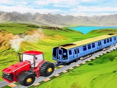 لعبة Chained tractor towing train على الانترنت