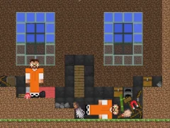 لعبة Escape from the prison in Mineblock! Destruction! على الانترنت