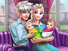لعبة Ice Queen Twins Family Day على الانترنت