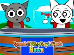 لعبة Sprunki: Talking Gray & Wenda News على الانترنت