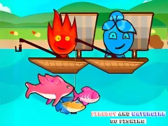 لعبة FireBoy And WaterGirl Go Fishing على الانترنت