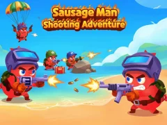 لعبة Sausage Man Shooting Adventure على الانترنت