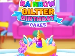 لعبة Rainbow Glitter Birthday Cakes على الانترنت