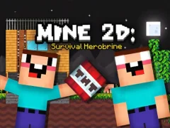 لعبة Mine 2D Survival Herobrine على الانترنت
