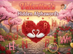 لعبة Valentine's Hidden Alphawords على الانترنت