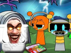 لعبة Sprunki Castle Panic Skibidi Toilet على الانترنت