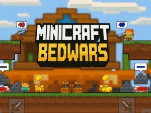 لعبة Minecraft bedwars على الانترنت