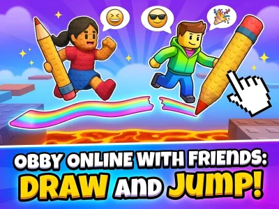 لعبة Obby online with friends: Draw and Jump! على الانترنت