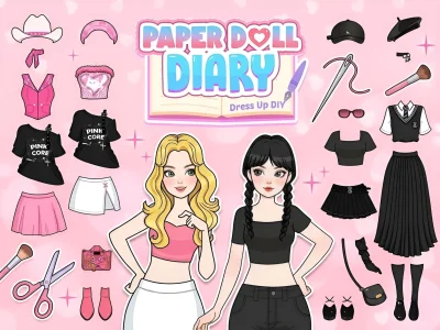 لعبة Paper Doll Diary: Dress Up DIY على الانترنت