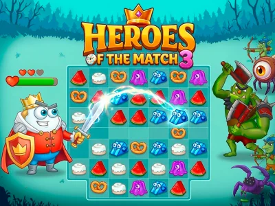 لعبة Heroes of the match 3 على الانترنت