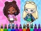 لعبة Coloring Book: Aha World Sporty Girl على الانترنت