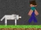 لعبة Steve and Wolf على الانترنت