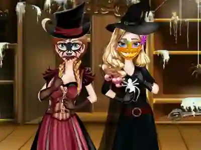 لعبة Sisters Halloween Preparations على الانترنت