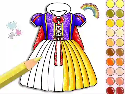 لعبة Princess Glitter Coloring على الانترنت