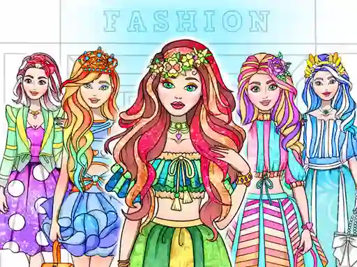 لعبة Girl Coloring Dress Up Games على الانترنت