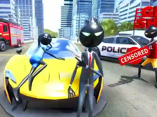 لعبة Amazing Crime Strange Stickman Rope Vice Vegas على الانترنت