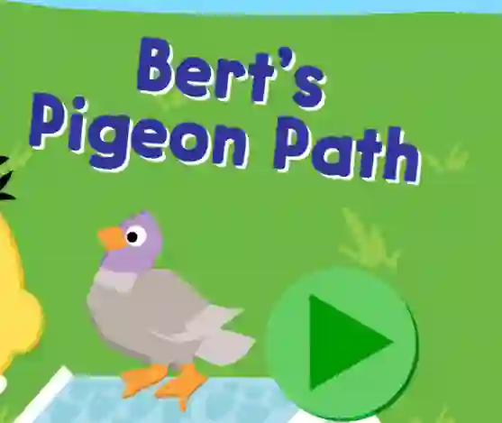 لعبة 123 Sesame Street: Bert's Pigeon Path على الانترنت