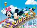 لعبة Mickey in Rollercoaster - Set the blocks على الانترنت