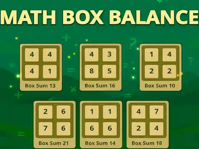 لعبة Math Box Balance على الانترنت