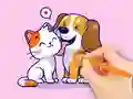 لعبة Coloring Book: Dog And Cat على الانترنت