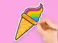 لعبة Coloring Book: Rainbow Ice Cream على الانترنت
