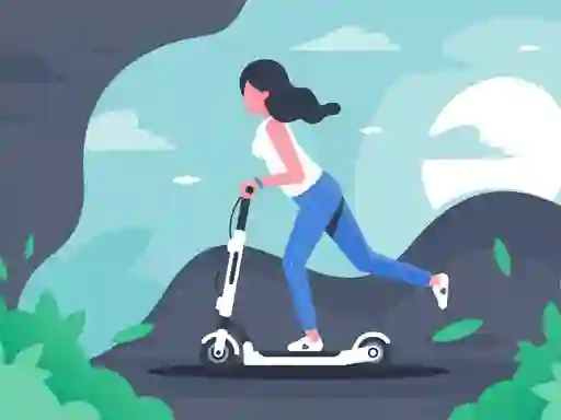 لعبة Electric scooter rides jigsaw على الانترنت