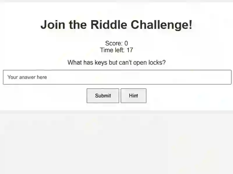 لعبة Riddle Challenge على الانترنت