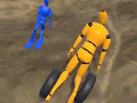 لعبة Ragdoll Racing: Extreme Downhill على الانترنت