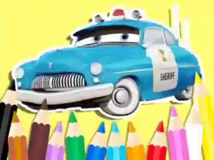 لعبة Coloring Book: Cars Sheriff على الانترنت