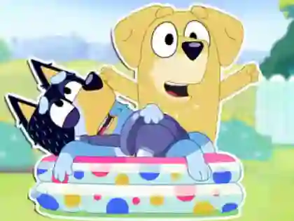 لعبة Jigsaw Puzzle: Bluey Dad Baby على الانترنت