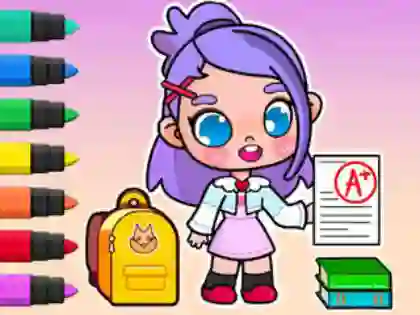 لعبة Coloring Book: Avatar School Day على الانترنت